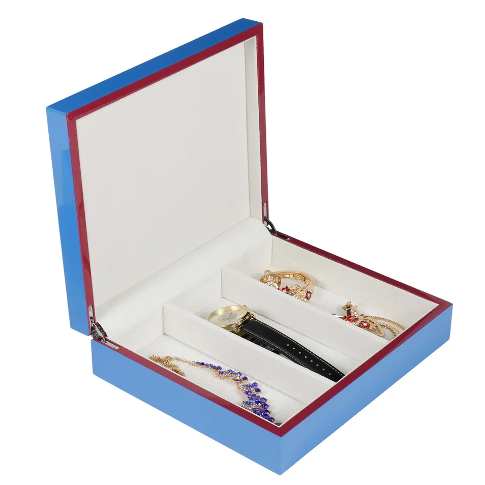 Elegant Customizable Wooden Jewelry Organizer for Rings and Necklaces