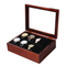 Premium Solid Wood Automatic Mechanical Watch Winder Storage Packaging Box Wooden Watch Box Organizer with Glass Lid Wooden Watch Case with Drawer