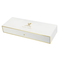 Elegant White Wooden Tea Gift Chest with 10 Compartments