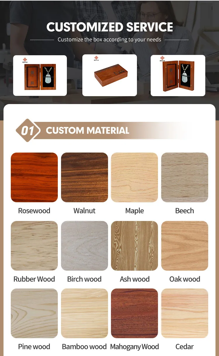 Exquisite Personalized Wooden Jewelry Box for Elegant Gift Packaging