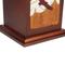 Elegant Rubberwood Pet Urn with Sliding Lid for Ashes
