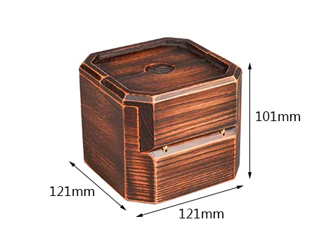 Wholesale Factorary Price Retro Handmade Custom Laser Logo Solid Wood Single Watch Packaging Antique Wooden Watch Box Gift