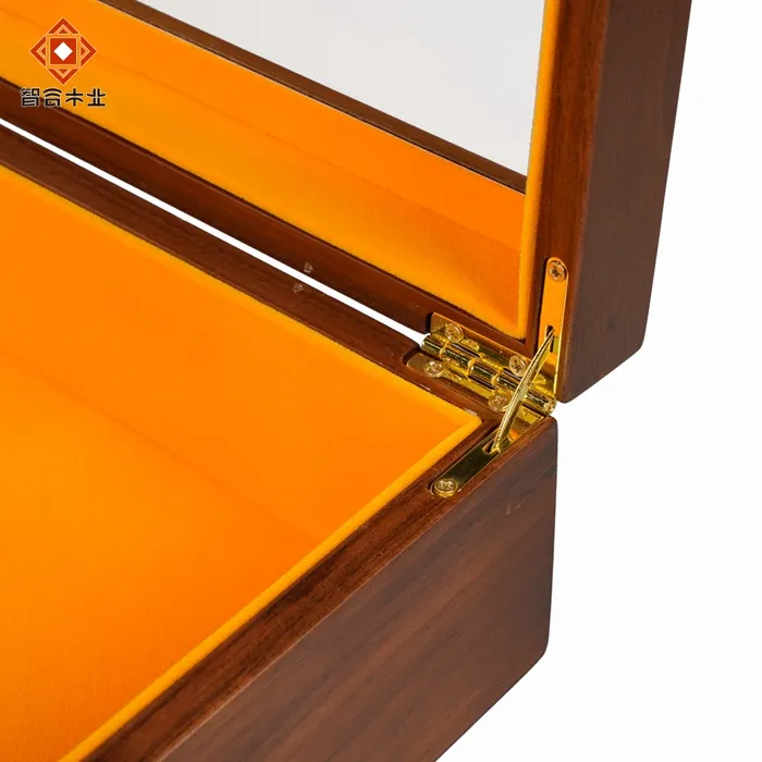 Customizable Walnut Wood Gift Boxes with Acrylic Lid Design