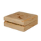 High Quality Simple Square Maple Wood Custom Logo Packaging Single Commemorative Coin Display Box with Spring Hinges