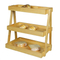 Stylish Wooden Bakery Display Stand with Three Tiers for Retail