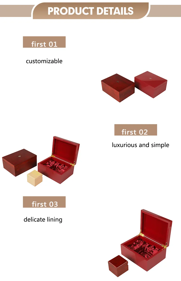 Elegant High-Gloss Wooden Keepsake Box for Treasured Memories