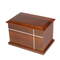 Luxurious Customized Genuine Pet Ashes Cremation Urns European Style with Casket Walnut Oak Mahogany Cherry Wood