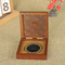 Factory Custom Eco-Friendly Wooden Coins Holder Box Adjustable Inner Padding Coin Storage with Custom Design