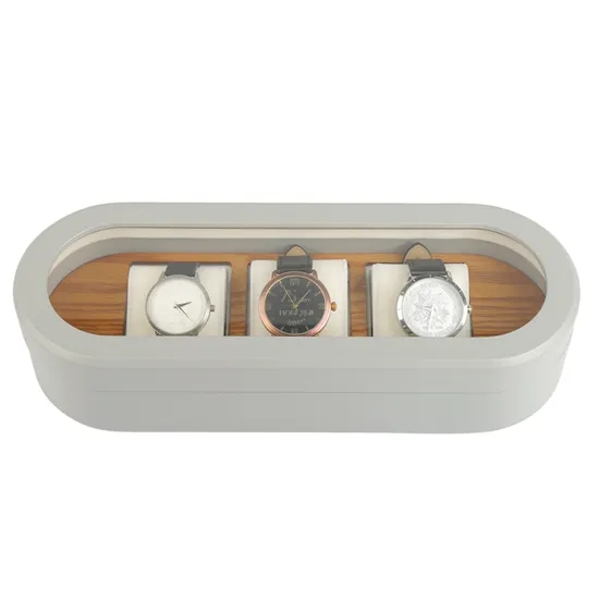 Custom Logo Printed High-End Watch Box with UV Coating Portable Gift Cases Titan Watches Men Watch Accessories Parts Watch Box