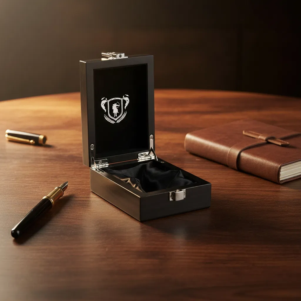 Customizable Solid Wood Perfume Packaging Box with Hinged Lid
