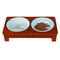 Wholesale Wooden Pet Dining Table Stand Table Mat Cat & Dog Bowl Rack Feeder
