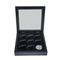 Wooden Coin Gift Box with Saving Bank Model Painted Square Pattern and Logo Printing for Coin Storage and Promotion
