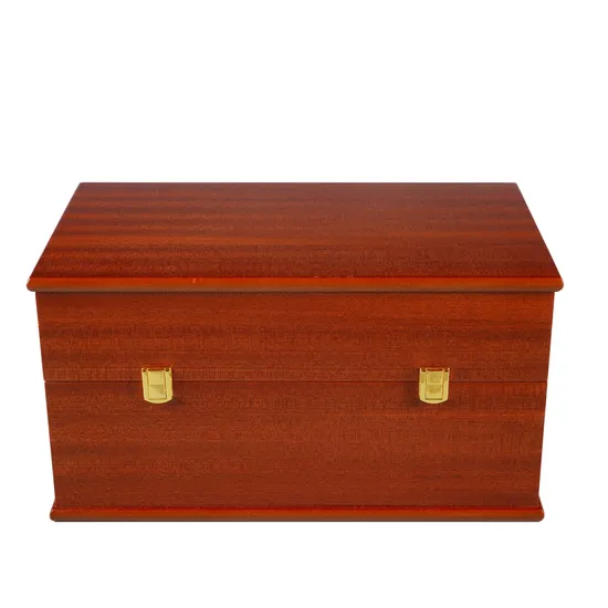 Customized Merry Christmas Factory Handmade Custom Sapeli Wood Storage Packaging Rectangle Large Wooden Gift Box