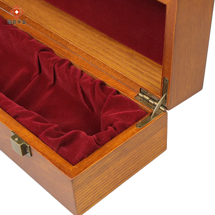 Elegant Wooden Jewelry Storage Box with Locking Lid