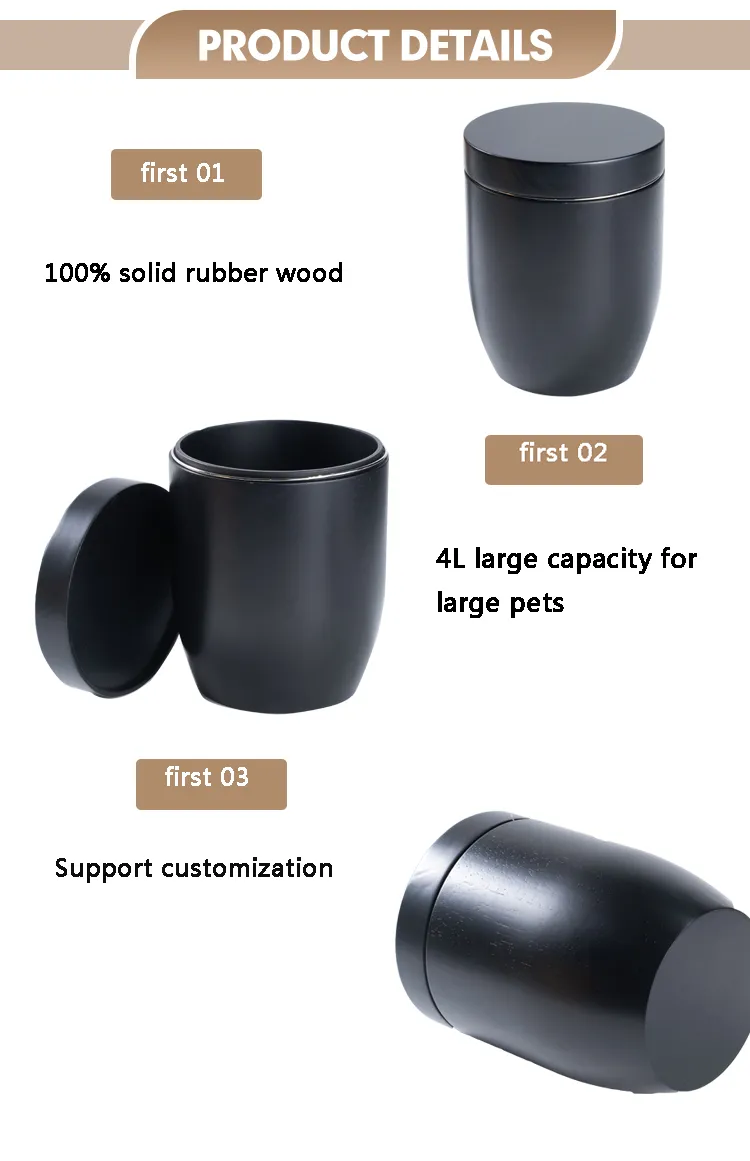 Customized Eco-Friendly Dog Ashes Urns Wooden Pet Urn with Photo Frame Dog Ashes Pet Urn Cat and Dog Cremation