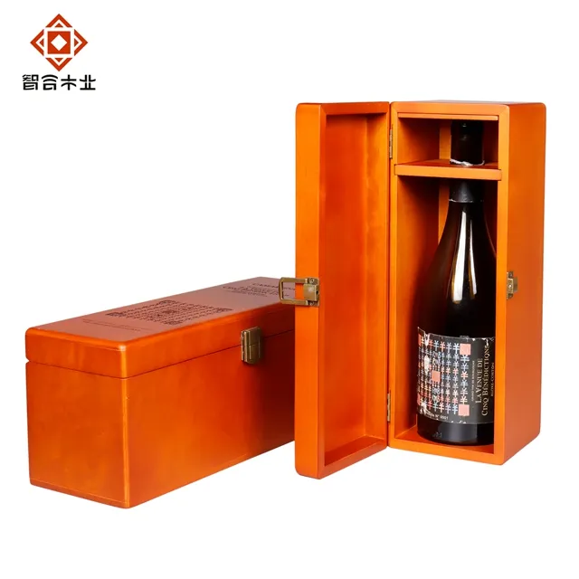 Custom Luxury Wooden Packaging Gift Boxes Brand Premium Wine Liquor Bottle Box