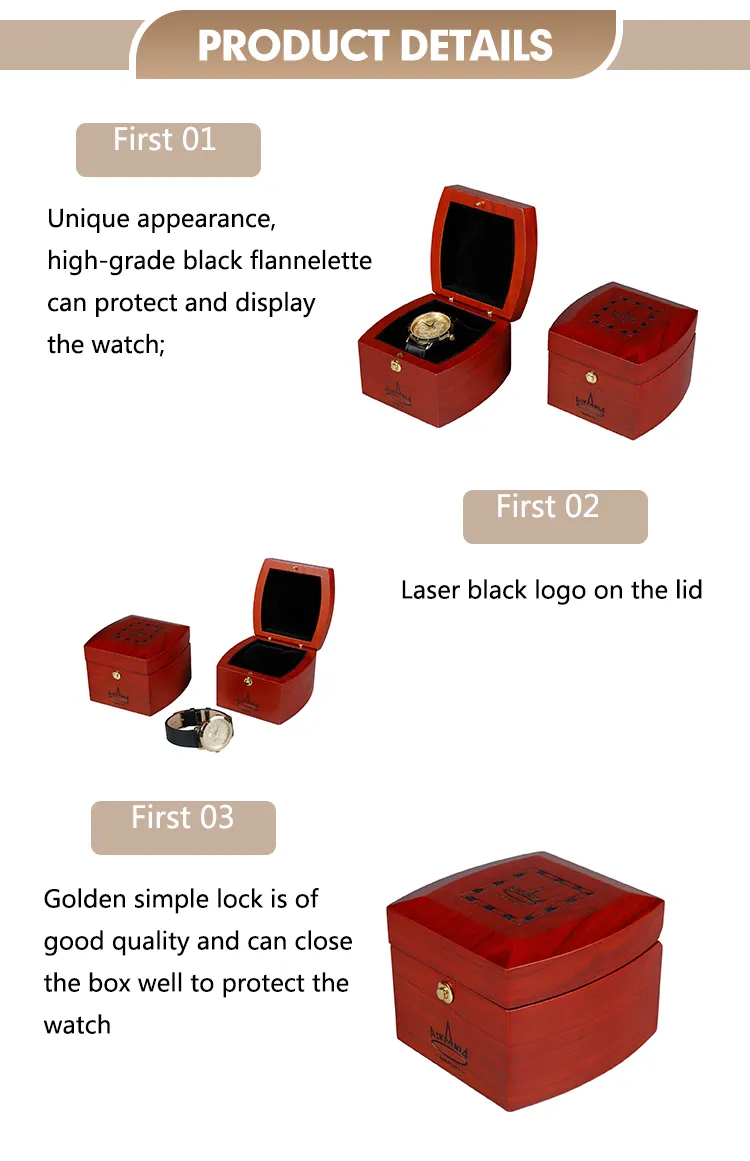 Stylish Vintage Watch Box with Custom Logo Design