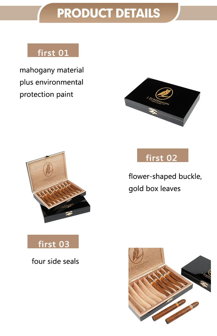 Cigars Commercial Black Wholesale Cigare Humidors Cedar Locker Beech Wood Cigar Humidor
