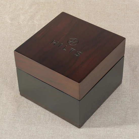 Luxurious High-End Detachable Lining Wooden Packaging Display Gift Storage Box for Single Watch