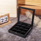 Wholesale 9 Slot Wooden Coin Box with Hinged Lid Custom Display Box for China Panda Coins and Commemorative Coins