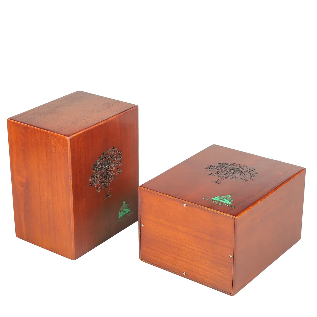 Wholesale OEM Pet Urn Puppy Cat Memorial Box Pet Ashes Keepsake Urn for Dogs Cats Pet Cremation Urn with Personalized Luckly Tree Funeral Supplies