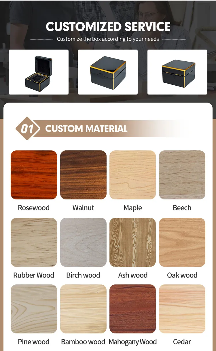 Premium Customizable Watch Storage Box with Logo Options