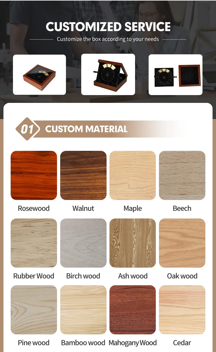 Wholesale Custom Jewelry Box Solid Wood Gift Jewelry Box Wooden Coin Box