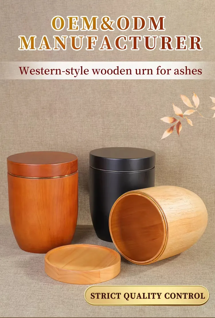 Zhihe Sustainable Rubbed Wooden Ashes Holder Eco-Conscious Wood Cremation Urn Spacious Design Ideal for Big Pooches