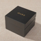 Zhihe Handcrafted Wooden Black Ring Box Luxury Jewelry Storage Case with Magnetic Closure Velvet Lining Engraved Detail Oak Wood Proposal Accessory