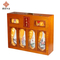 Elegant Personalized Wooden Wine Box Gift Set for 4 Bottles