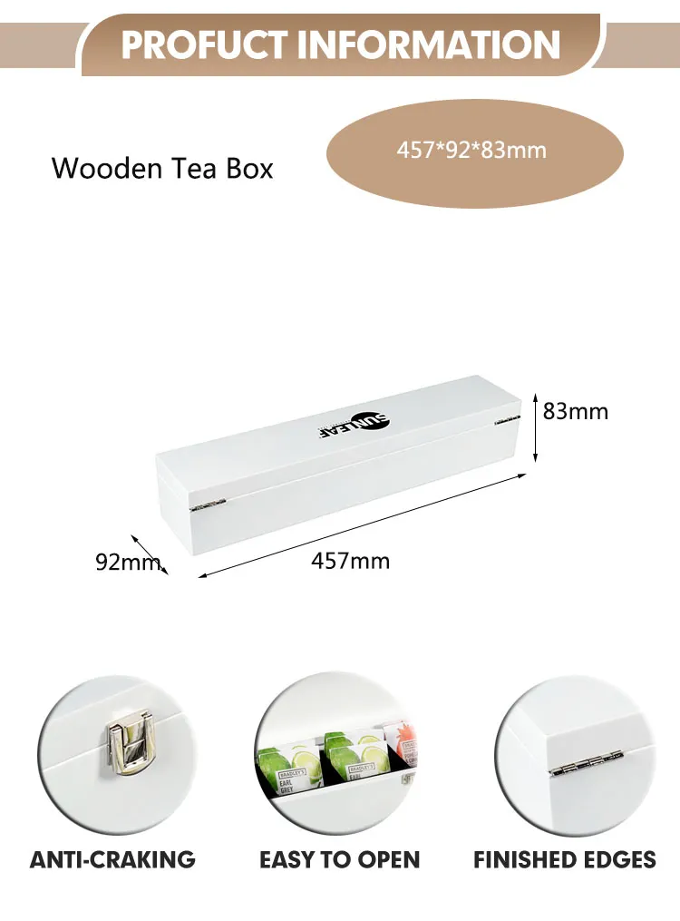 Elegant Wooden Tea Bag Storage Box with Magnetic Closure