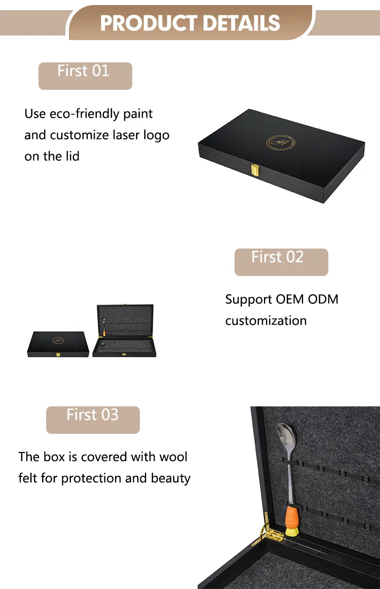 Elegant Eco-Friendly Wooden Cutlery Set in Custom Gift Box