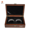 Factory Handmade PU Leather Handle Gift Packaging Custom Logo Rubber Wood Small Gift Box