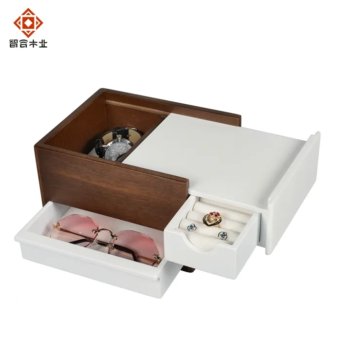 Factory Custom Logo Women Rings Bracelets Watches Necklaces Earrings Jewelry Gift Box with Drawer