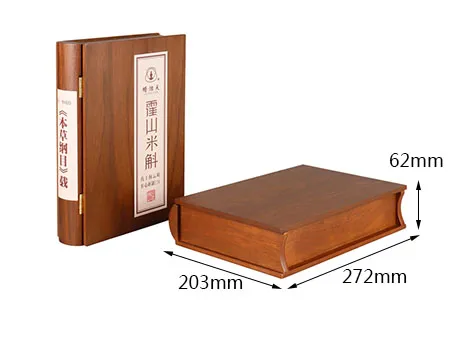 Wooden Book Shaped Lockable with Key Storage Box Trinket Keepsake Memory Gift Case Unfinished Jewelry Box
