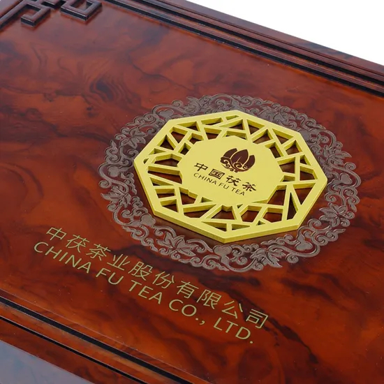 High-End Natural Rosewood Wooden Tea Box Rectangle Gift Box Hinge Magnetic Feature Recyclable Tea Set Packaging Laser Printed