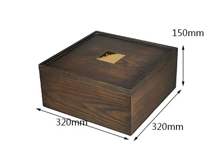 OEM ODM Custom Wood Sewing Box Large Storage Custom Oak Solid Wooden Box Packaging Gift