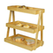Stylish Wooden Bakery Display Stand with Three Tiers for Retail
