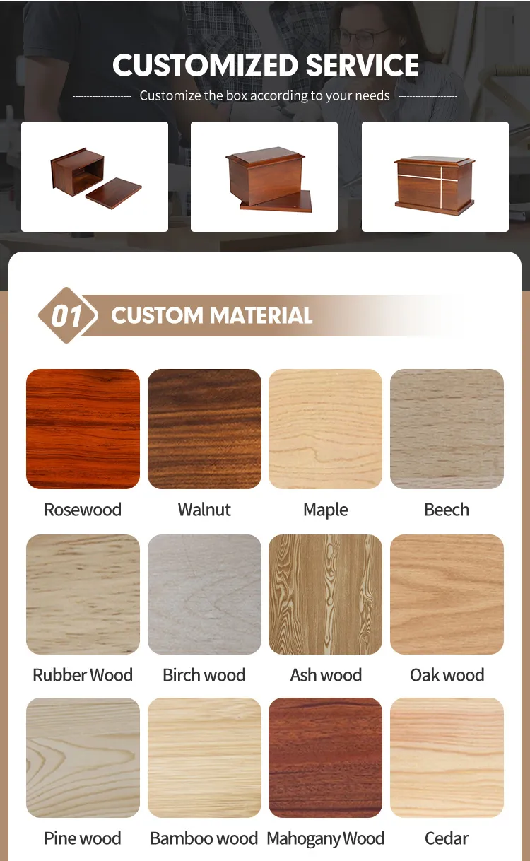 Premium Custom Handmade Oak Wooden Urns for Memorials