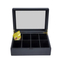 Factory Wholesale Acrylic Lid Black 8 Compartments Rectangle Custom Wooden Tea Packing Boxes