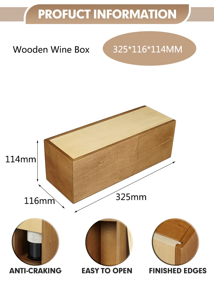 Luxury Custom Logo Popular Wooden Wine Packaging Case Wooden Storage Gift Wine/Whiskey/Brandy Liquid Box
