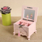 Factory Custom Logo Personalize Pink and White Ballet Girl Wood Jewelry Box Packaging Luxury Earrings and Necklace with Mirror
