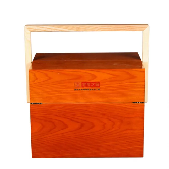 Custom Box Unique Design Luxury Handcrafted Red Wooden Wine Box for Red Wine Collectors & Connoisseurs