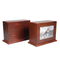 Luxurious Customized Mahogany European Style Solid Wood Cremation Urns for Human Ashes