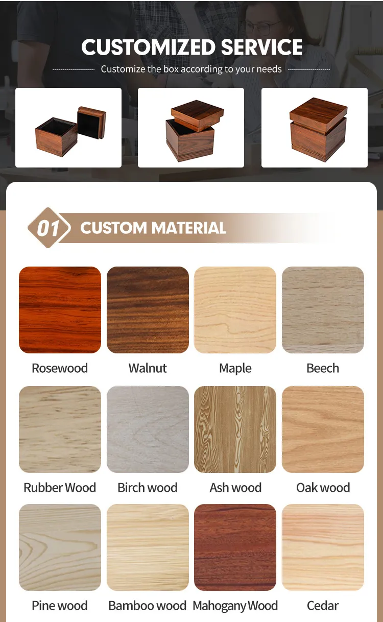 Wholesale Walnut Wood Pet Cremation Urn Customized Pet Cat and Dog Commemorative Urns Box Lead Pet Caskets for Human Ashes