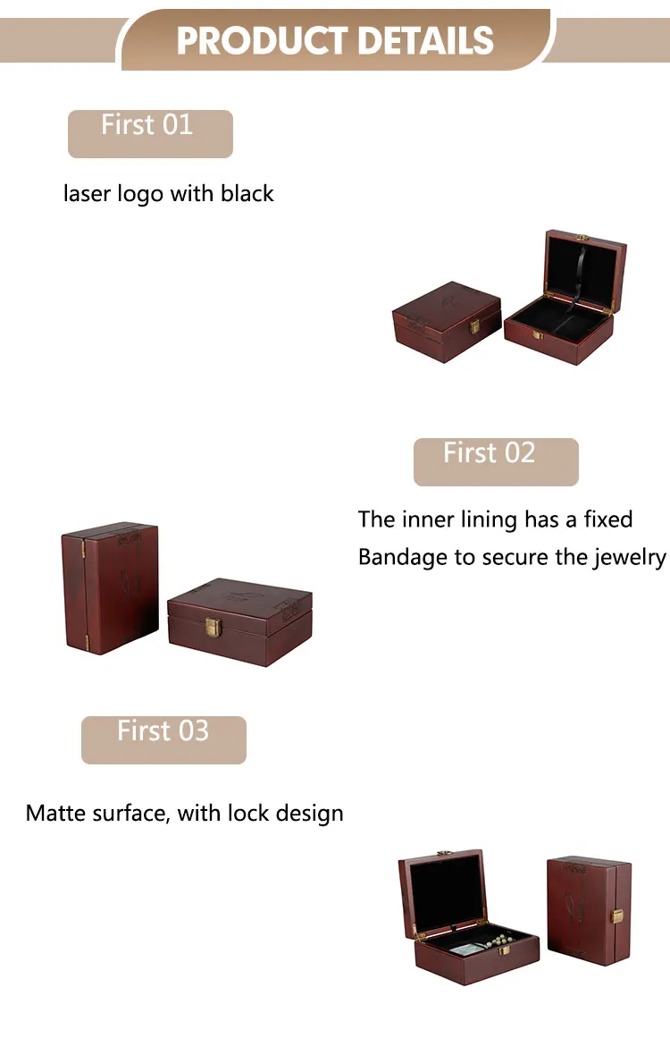 Luxurious Personalized Wooden Jewelry Box for Jade Gifts