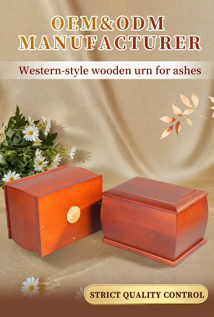 Wholesale Wooden Pet Cremation Boxes Animals Burial Urn Casket for Pet Ashes