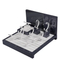 Elegant Black Matte Wooden Watch Display Box for Retail
