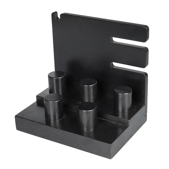 Wholesale Desktop Deep Color Home Office Storage Wooden Mobile Phone Holder Glasses Watch with Drawer