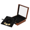 Hot Sales Handmade Custom Logo Wooden Coin Storage Box Gift Package for Collectors Velvet Interio Container 12 Slot Sliver Medal Display Case for Precious Coins